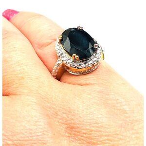 Generation Gems Black Tourmaline Sterling Silver Ring Size 6